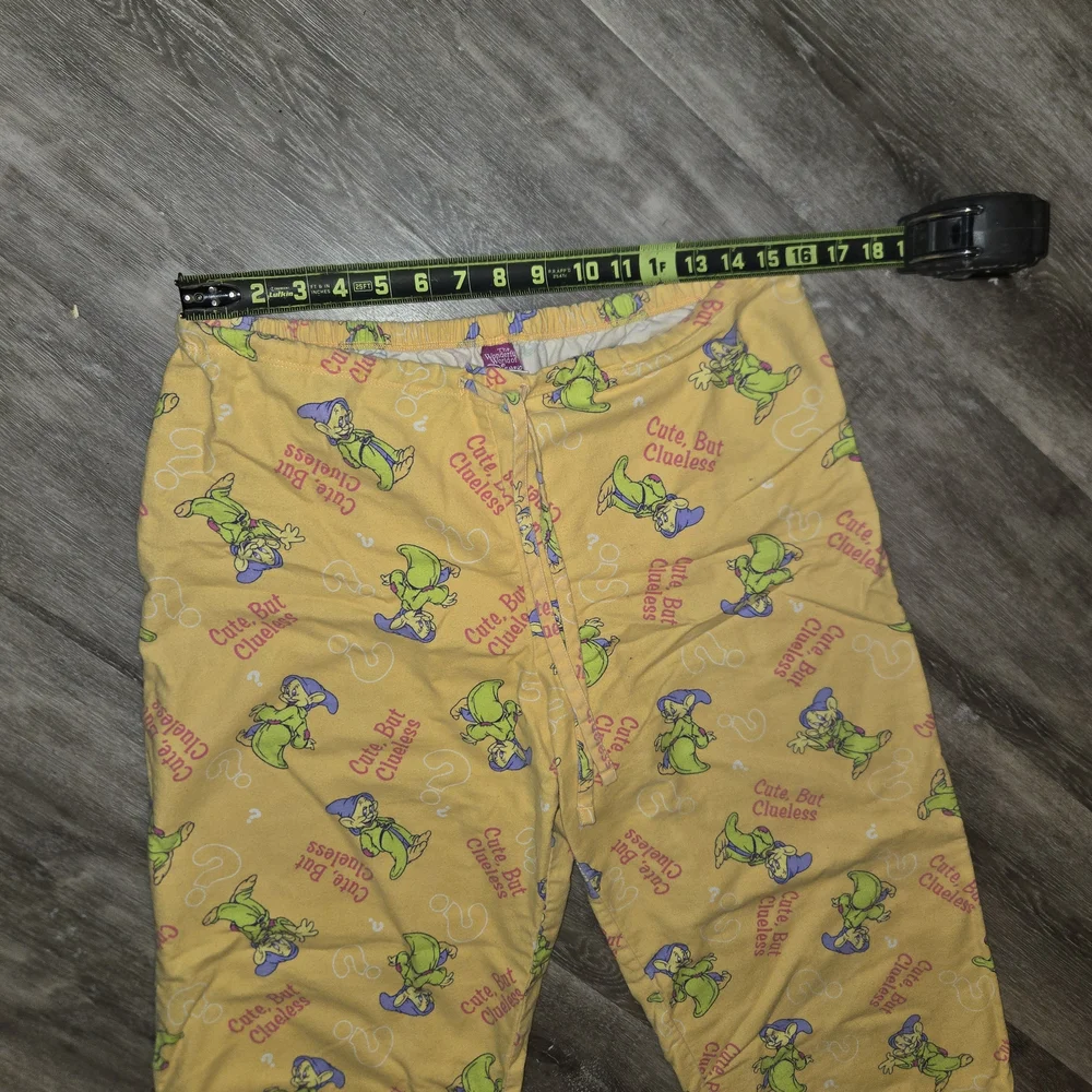 Disney Yellow Pajama‎ Bottoms with Green Dwarfs - Picture 7 of 8